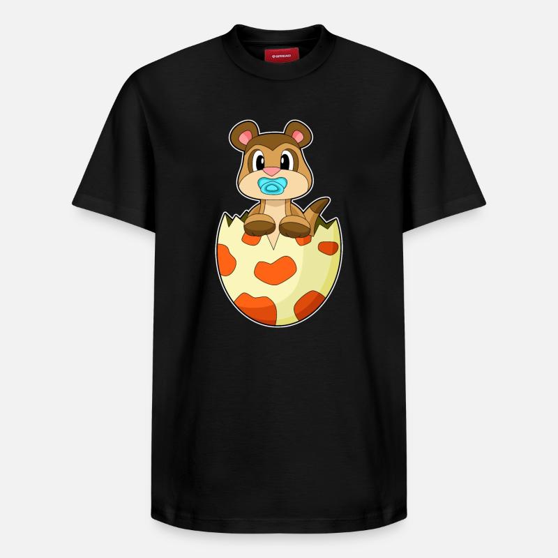 Sucette suricate - T-shirt unisexe décontracté en coton Supima – de SPREAD - noir