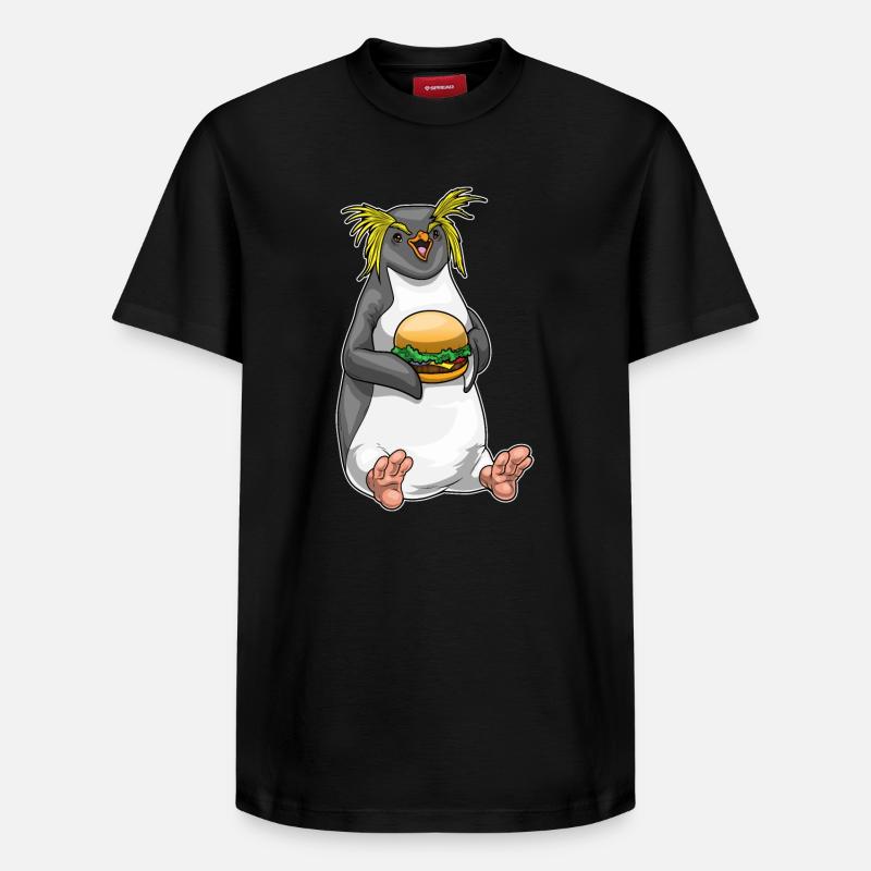Cheeseburger pingouin - T-shirt unisexe décontracté en coton Supima – de SPREAD - noir