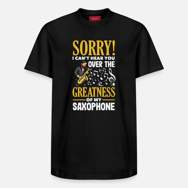 Saxophone - T-shirt unisexe décontracté en coton Supima – de SPREAD - noir