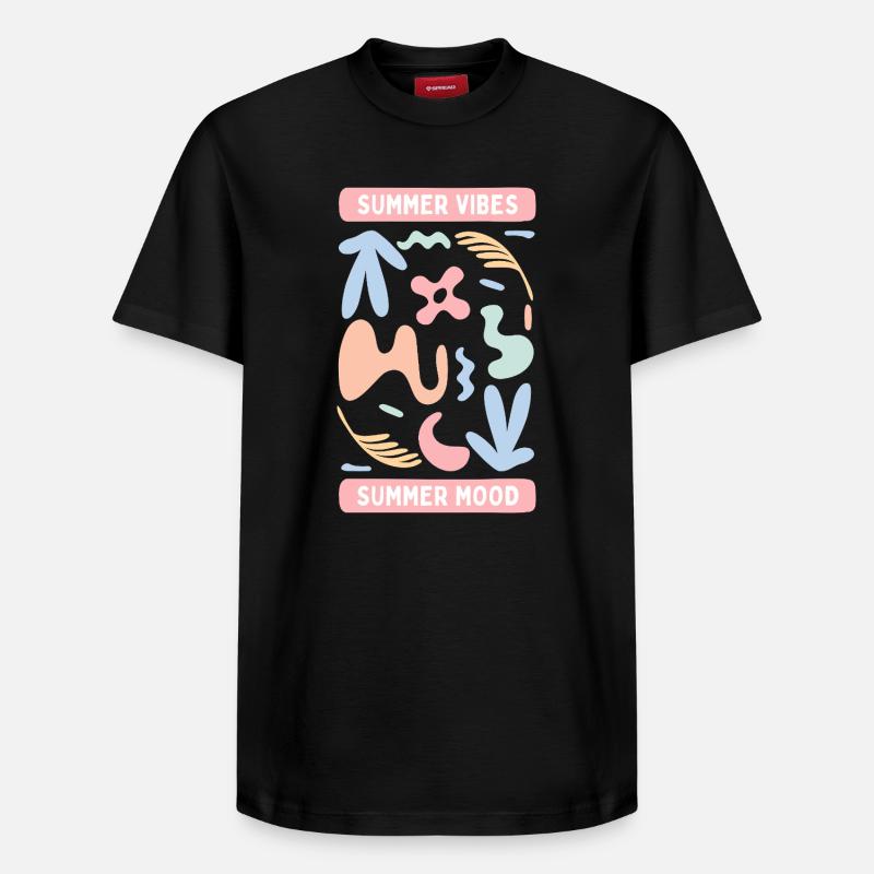 Vibes d'Été Abstraites Pastel - T-shirt unisexe décontracté en coton Supima – de SPREAD - noir