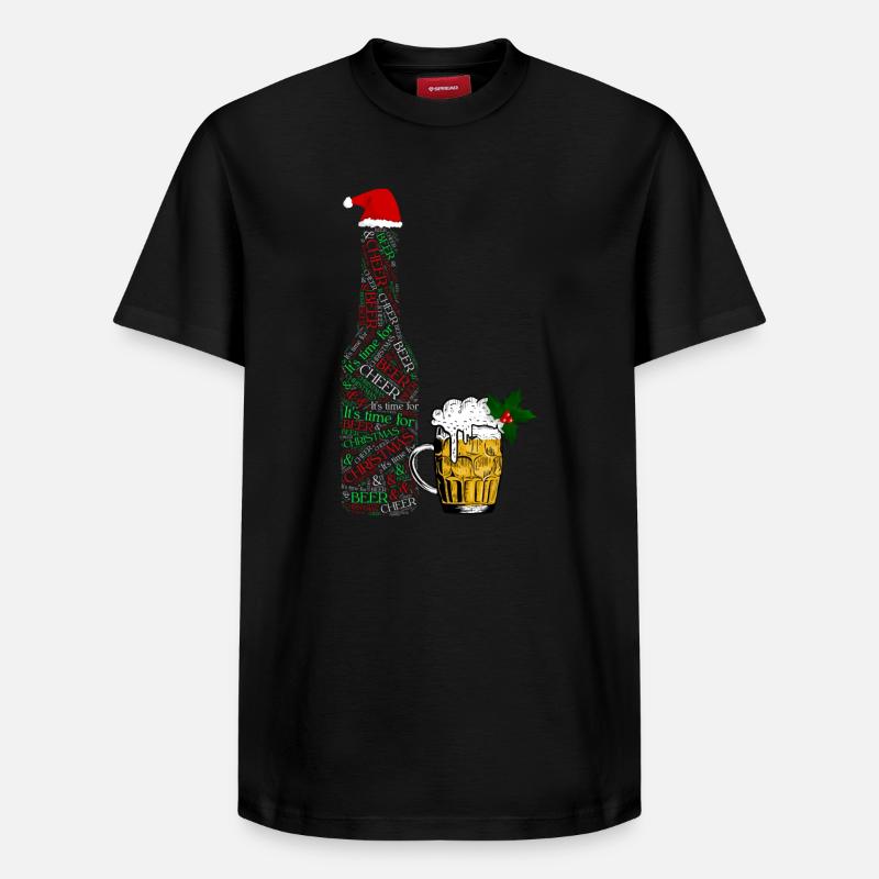 Bouteille de bière festive - T-shirt unisexe décontracté en coton Supima – de SPREAD - noir