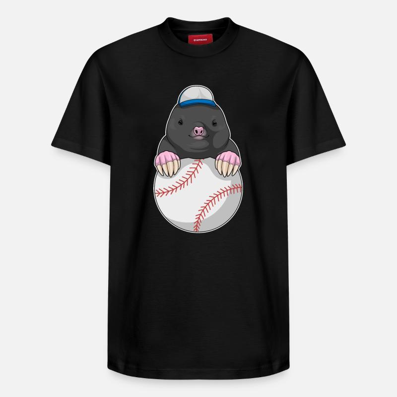 Mole Cap Baseball - T-shirt unisexe décontracté en coton Supima – de SPREAD - noir