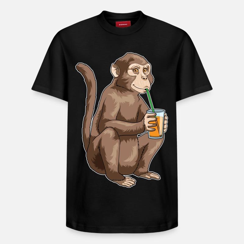 Affe Saft - Relaxed Unisex Supima Cotton T-Shirt – von SPREAD - Schwarz