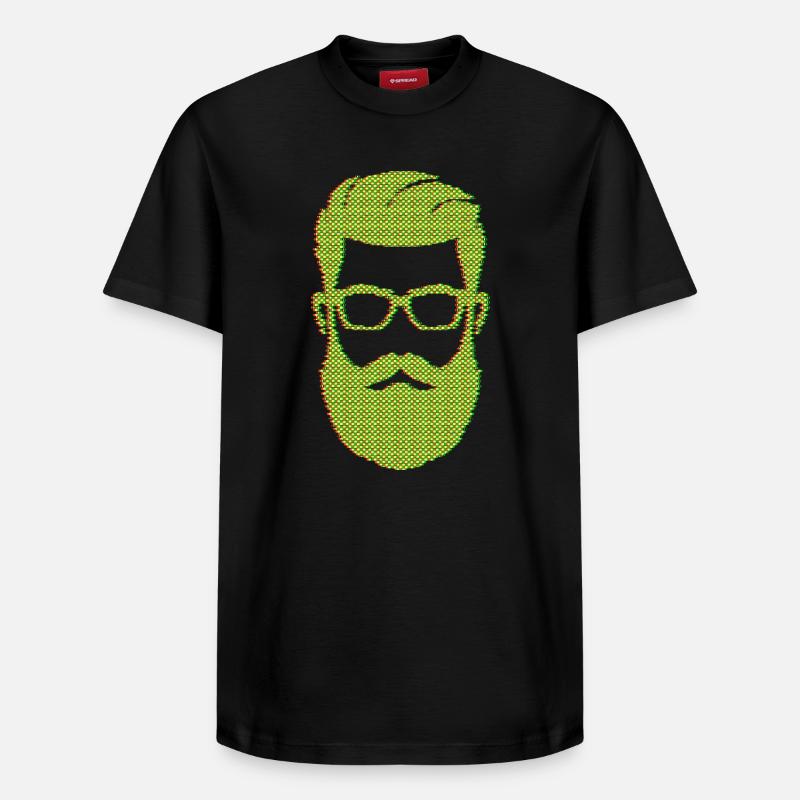 Bärtig Männlichkeit Bart Bartfrisur Haare - Relaxed Unisex Supima Cotton T-Shirt – von SPREAD - Schwarz