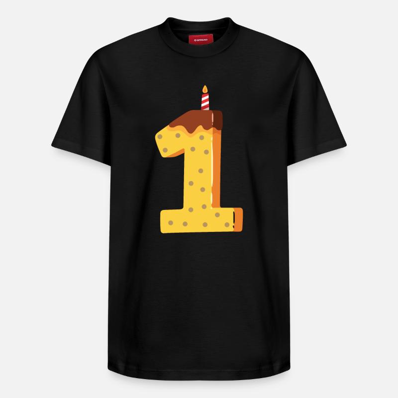 Premier anniversaire - T-shirt unisexe décontracté en coton Supima – de SPREAD - noir
