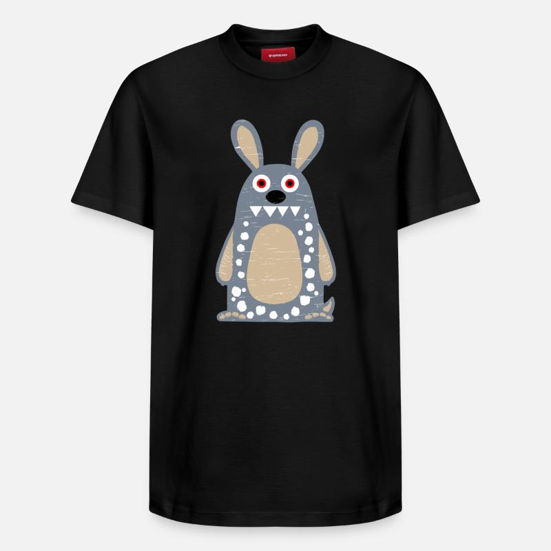 Crazy Rabbit - Relaxed Unisex Supima Cotton T-Shirt – von SPREAD - Schwarz