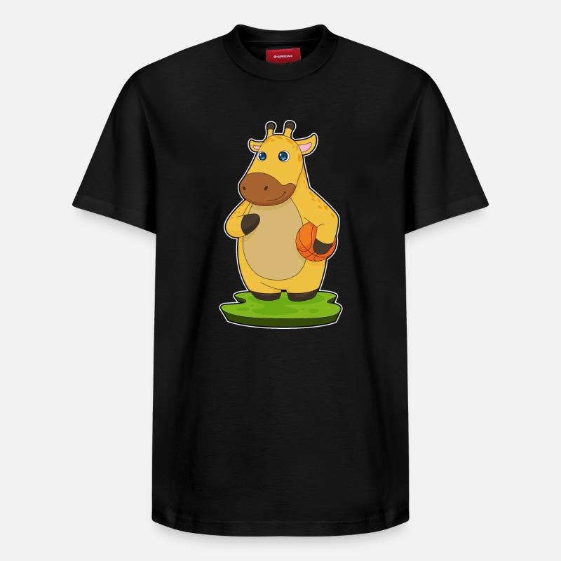 Girafe Basketteur Basketteur - T-shirt unisexe décontracté en coton Supima – de SPREAD - noir