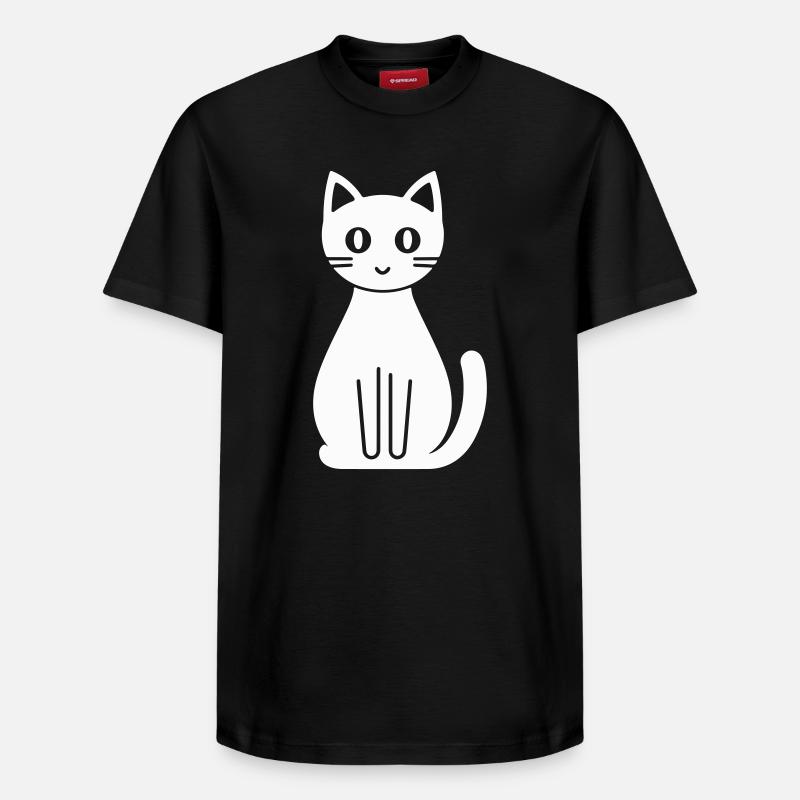 Bande dessinée Chat - T-shirt unisexe décontracté en coton Supima – de SPREAD - noir