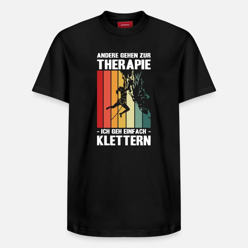 Bouldern Geschenke Klettern Kletterer Boulderer - Relaxed Unisex Supima Cotton T-Shirt – von SPREAD - Schwarz