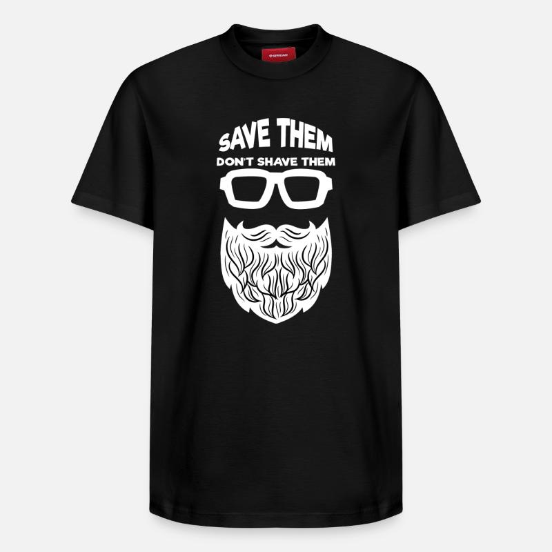 Bartfrisur Bart Rasieren Bartwuchs Statement - Relaxed Unisex Supima Cotton T-Shirt – von SPREAD - Schwarz
