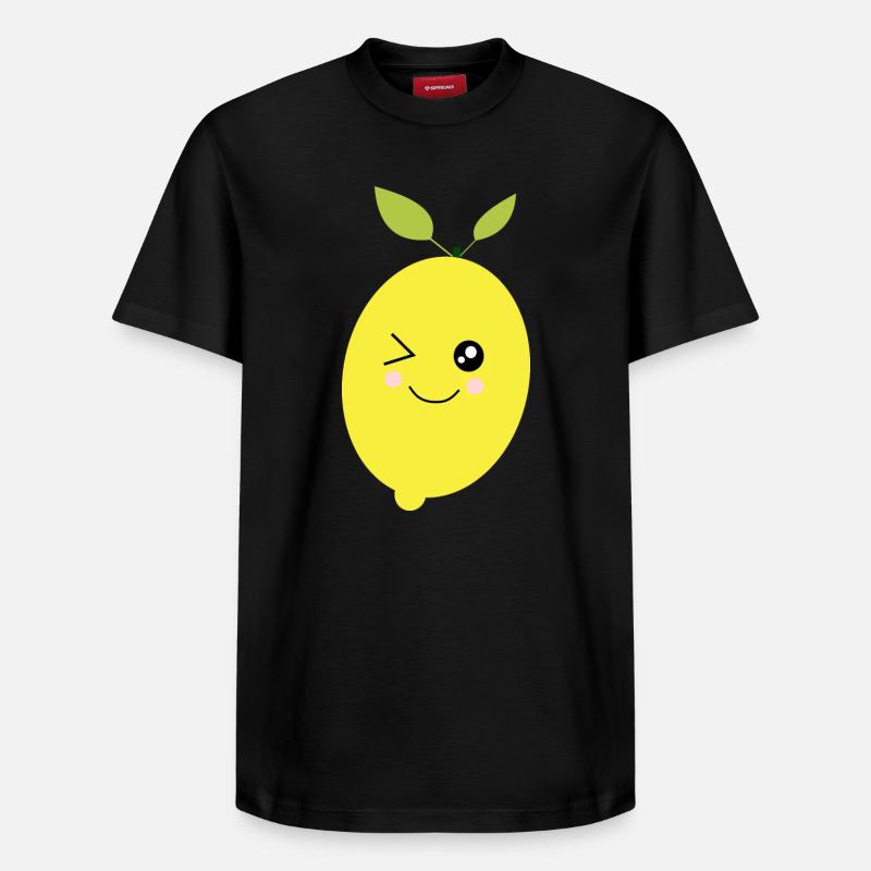 citron vert lime - T-shirt unisexe décontracté en coton Supima – de SPREAD - noir
