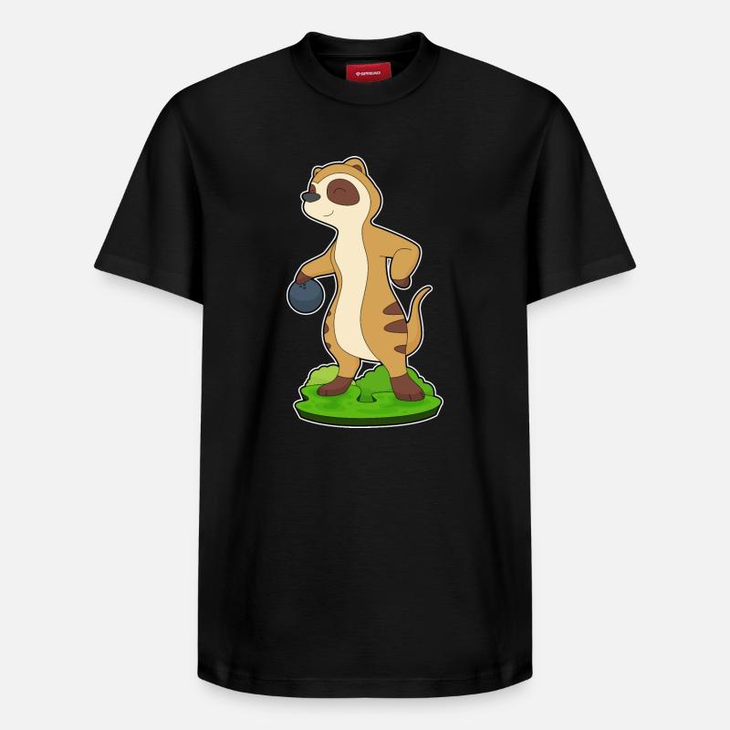 Erdmännchen Bowling Bowlingkugel - Relaxed Unisex Supima Cotton T-Shirt – von SPREAD - Schwarz
