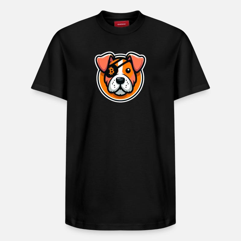 Chien avec cache-œil Bitcoin - T-shirt unisexe décontracté en coton Supima – de SPREAD - noir