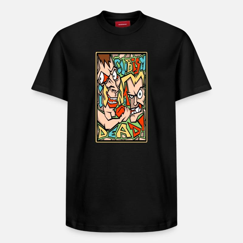 Cubisme - T-shirt unisexe décontracté en coton Supima – de SPREAD - noir