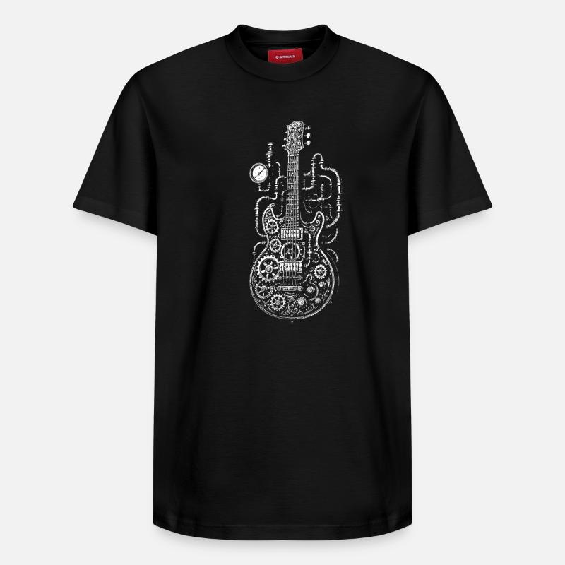 steampunk industriel steampunk Guitare - T-shirt unisexe décontracté en coton Supima – de SPREAD - noir