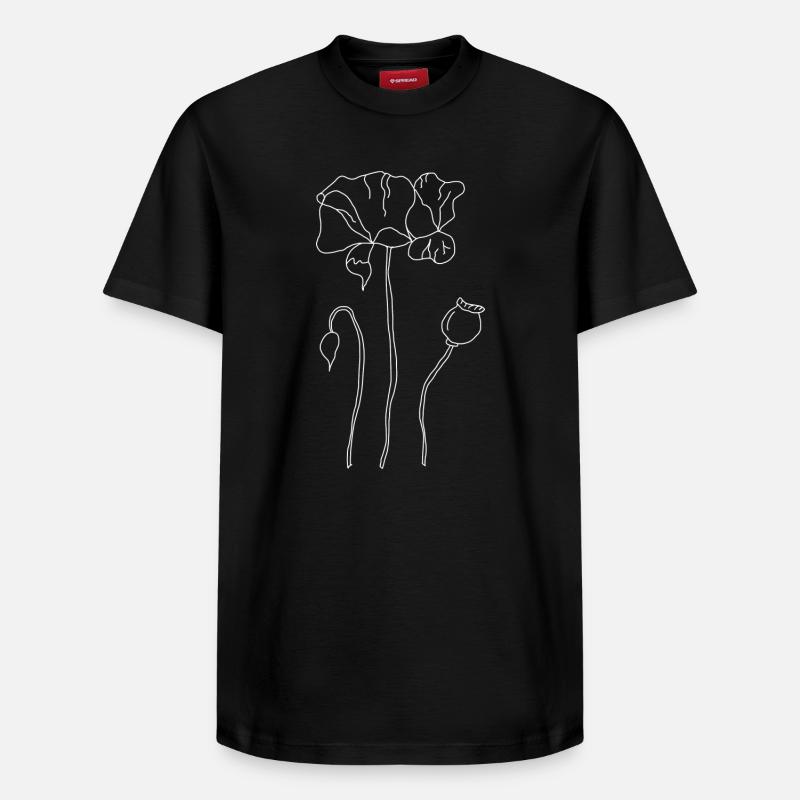 Coquelicot - T-shirt unisexe décontracté en coton Supima – de SPREAD - noir