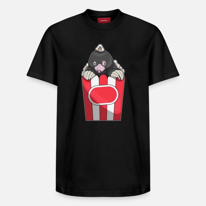 Maïs soufflé taupe - T-shirt unisexe décontracté en coton Supima – de SPREAD - noir
