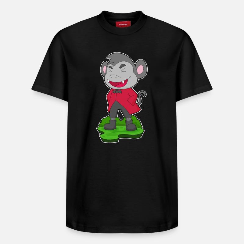 Singe Halloween Vampire - T-shirt unisexe décontracté en coton Supima – de SPREAD - noir