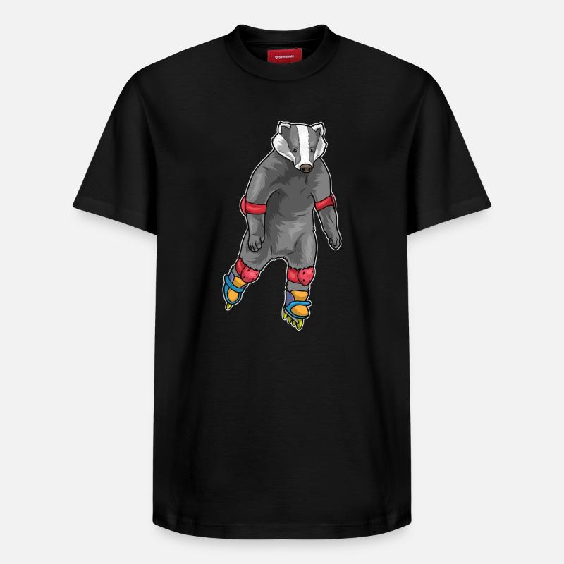 Dachs Inline skating Inline skates - Relaxed Unisex Supima Cotton T-Shirt – von SPREAD - Schwarz