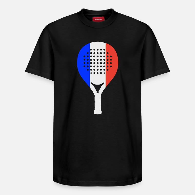 Padel-France - T-shirt unisexe décontracté en coton Supima – de SPREAD - noir
