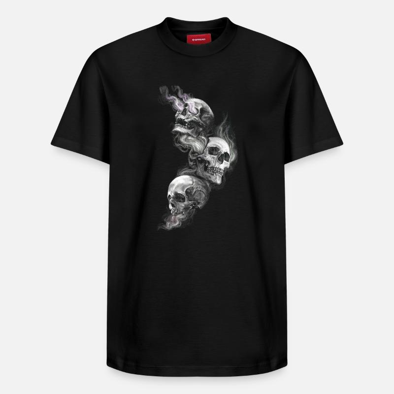 Schädel - Relaxed Unisex Supima Cotton T-Shirt – von SPREAD - Schwarz