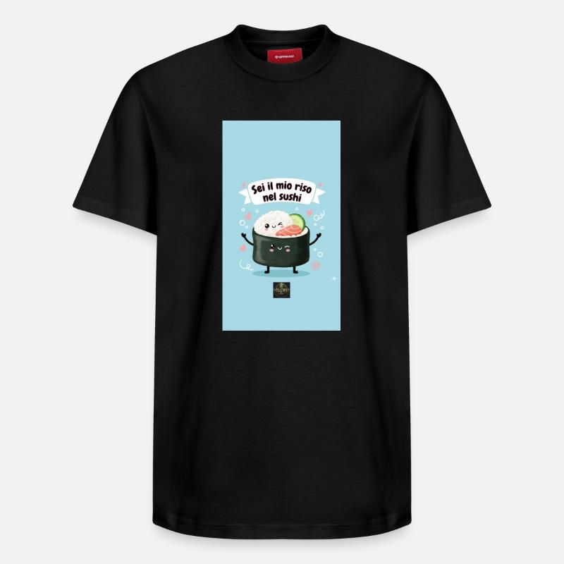 Tasty Threads Sushi - Relaxed Unisex Supima Cotton T-Shirt – von SPREAD - Schwarz