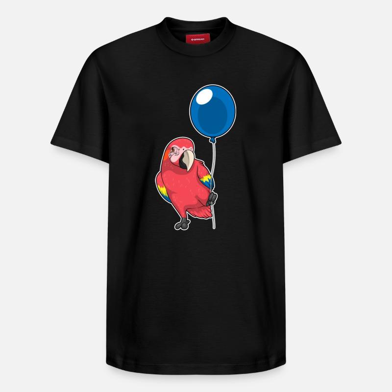 Ballon perroquet - T-shirt unisexe décontracté en coton Supima – de SPREAD - noir