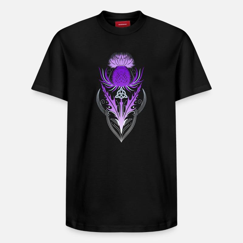 Chardon au Triquetra - T-shirt unisexe décontracté en coton Supima – de SPREAD - noir