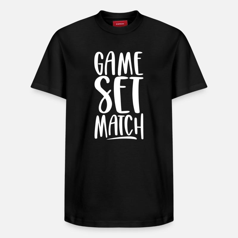 Jeu Set Match - T-shirt unisexe décontracté en coton Supima – de SPREAD - noir