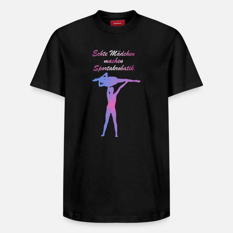 Echte Mädchen Sportakrobatik - Relaxed Unisex Supima Cotton T-Shirt – von SPREAD - Schwarz