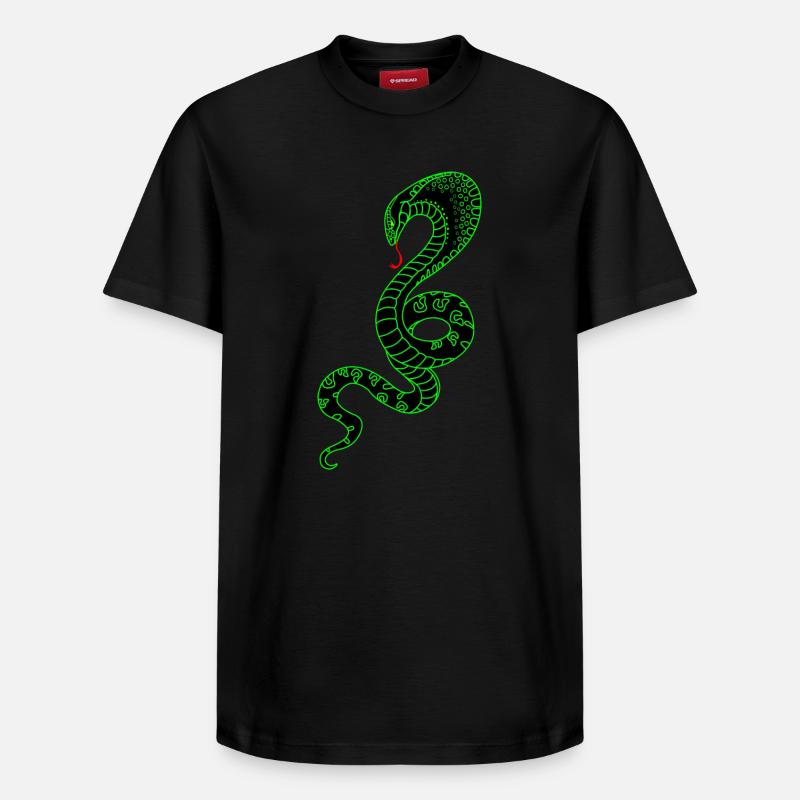 Tuyau vert - T-shirt unisexe décontracté en coton Supima – de SPREAD - noir