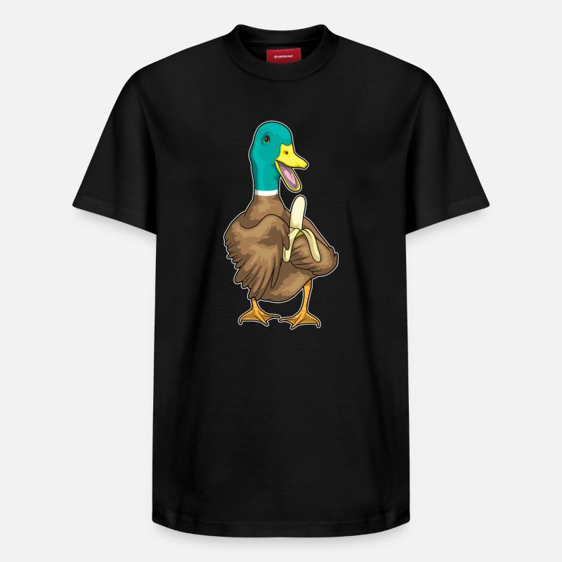 Canard Banane - T-shirt unisexe décontracté en coton Supima – de SPREAD - noir