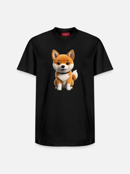 Shiba inu dog - Relaxed Unisex Supima Cotton T-Shirt – by SPREAD - black