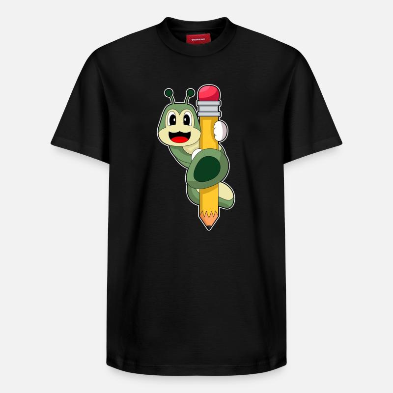 École de crayons Caterpillar Pupil - T-shirt unisexe décontracté en coton Supima – de SPREAD - noir