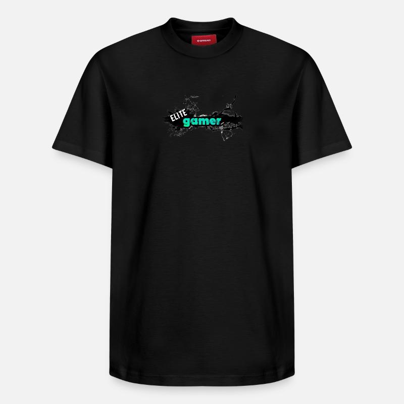Elite Gamer Design mit dynamischem Text - Relaxed Unisex Supima Cotton T-Shirt – von SPREAD - Schwarz
