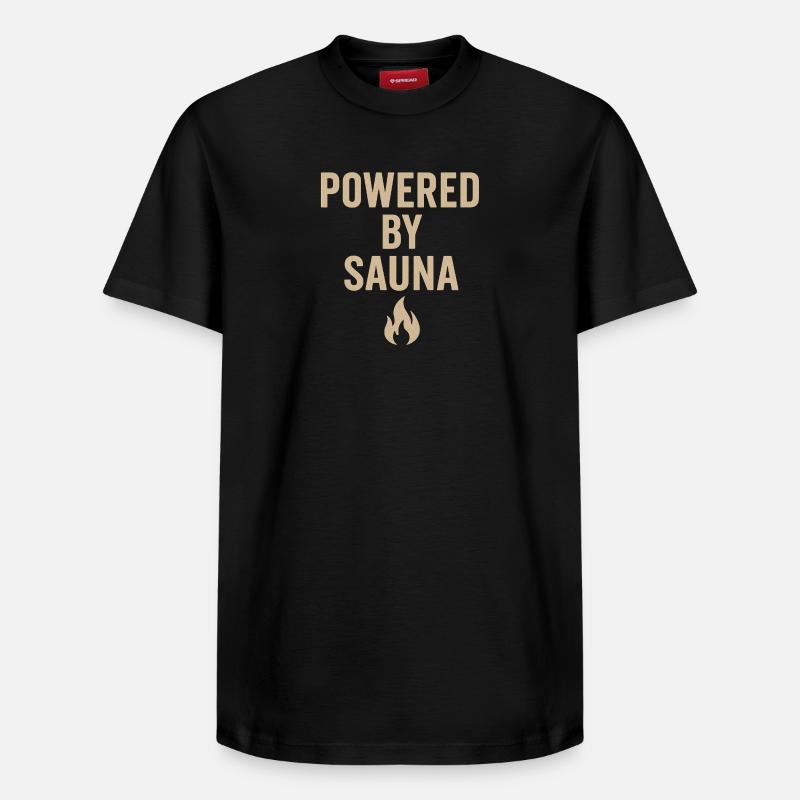 Design de sauna puissant - T-shirt unisexe décontracté en coton Supima – de SPREAD - noir