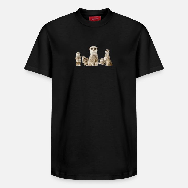 Erdmännchen - Relaxed Unisex Supima Cotton T-Shirt – von SPREAD - Schwarz