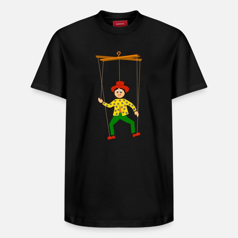 marionnettes - T-shirt unisexe décontracté en coton Supima – de SPREAD - noir