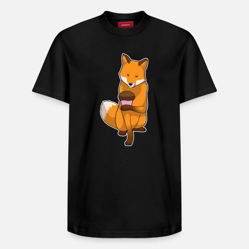 Muffin renard - T-shirt unisexe décontracté en coton Supima – de SPREAD - noir
