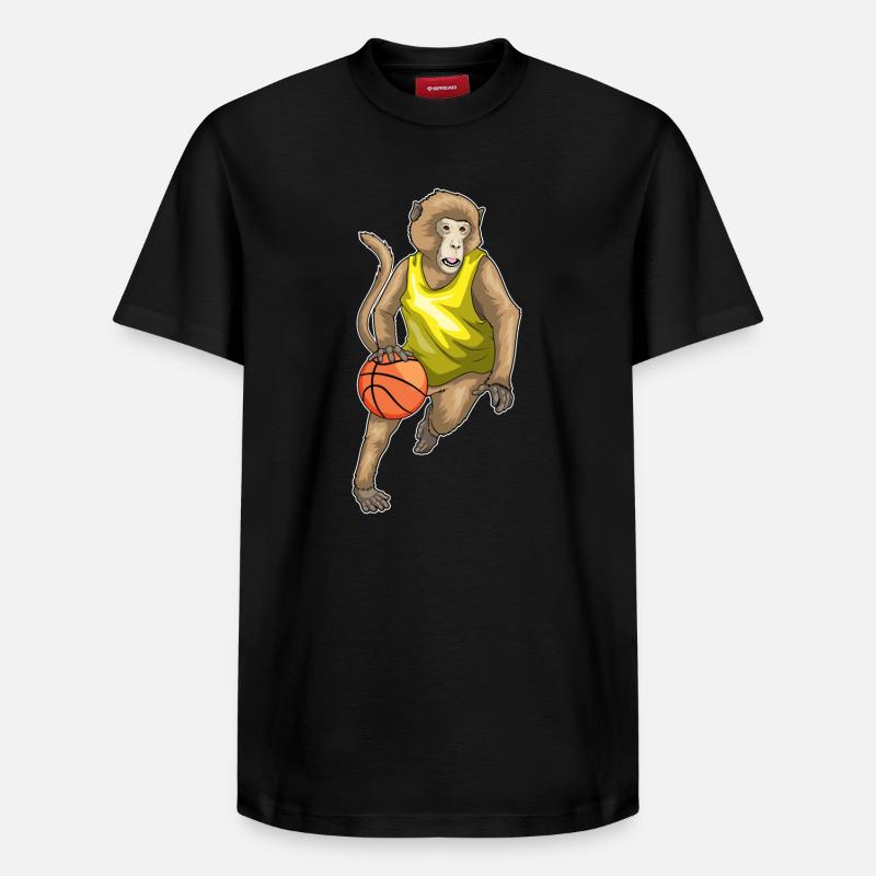 Singe Basketteur Basketteur - T-shirt unisexe décontracté en coton Supima – de SPREAD - noir