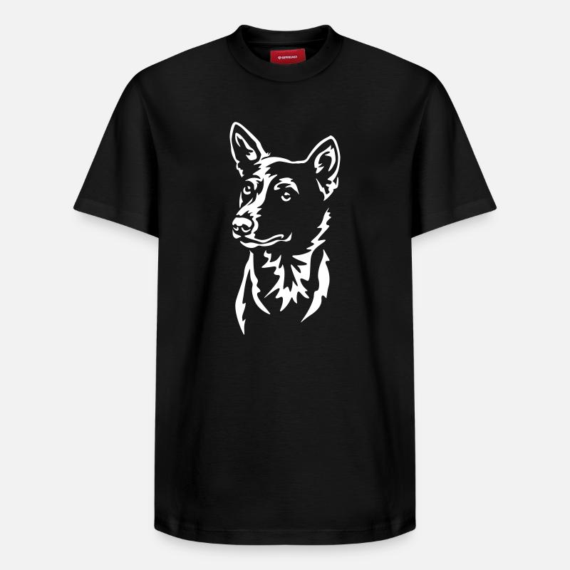 Tête de Basenji « BlackEdition » - T-shirt unisexe décontracté en coton Supima – de SPREAD - noir