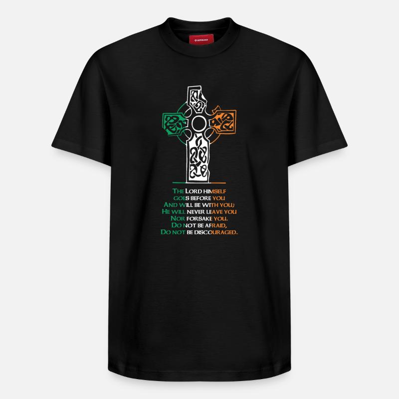 Croix celtique - T-shirt unisexe décontracté en coton Supima – de SPREAD - noir