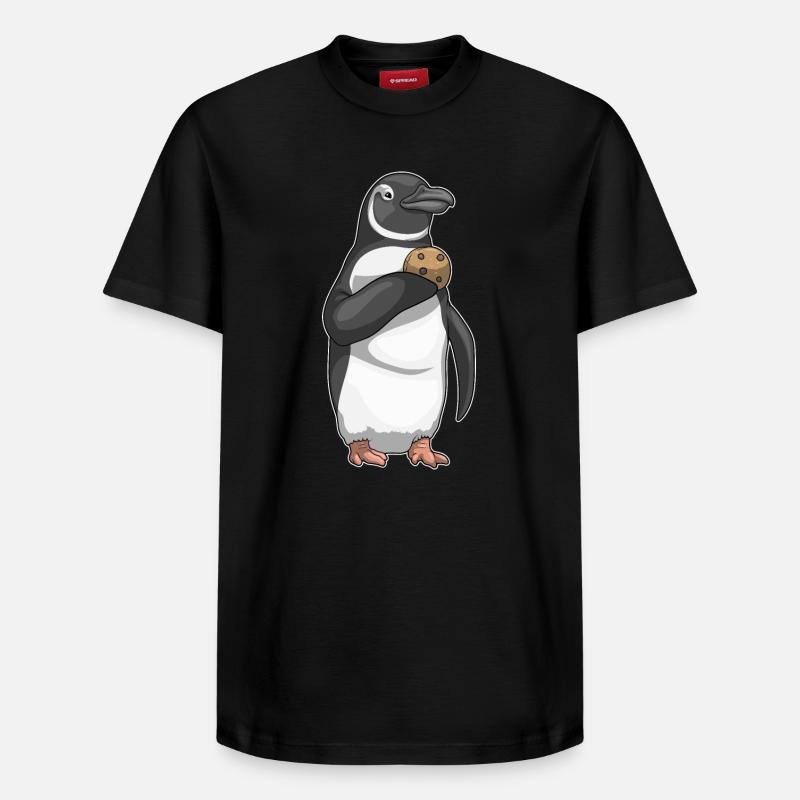 Biscuit pingouin - T-shirt unisexe décontracté en coton Supima – de SPREAD - noir