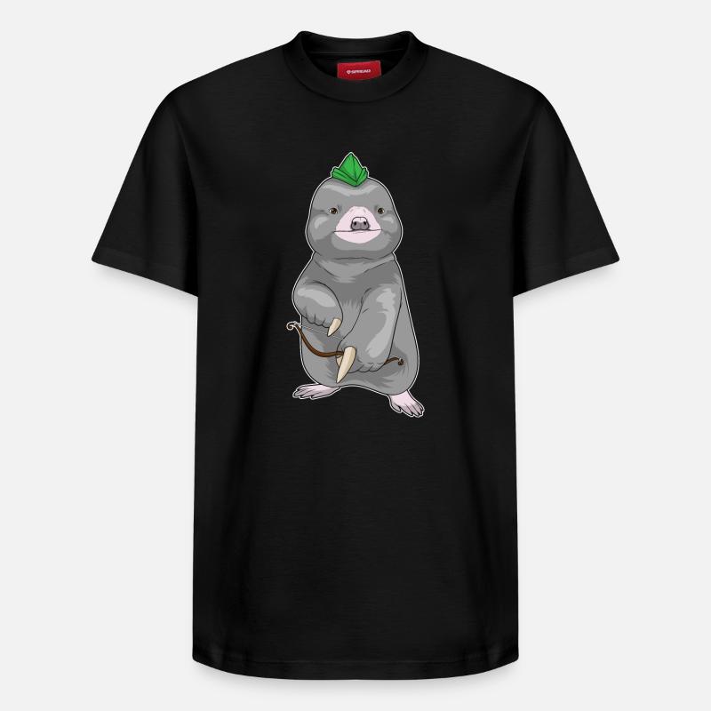 Arc d’archer taupe - T-shirt unisexe décontracté en coton Supima – de SPREAD - noir