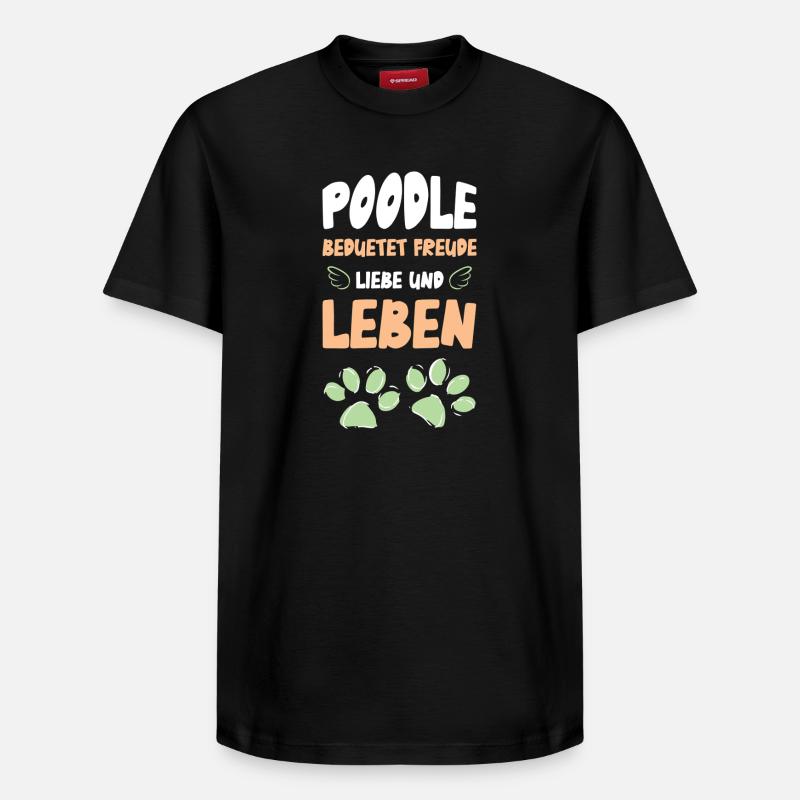 Caniche - T-shirt unisexe décontracté en coton Supima – de SPREAD - noir