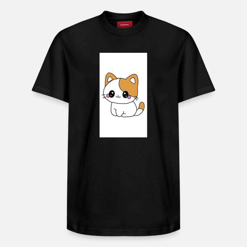 Chaton kawaï  - T-shirt unisexe décontracté en coton Supima – de SPREAD - noir