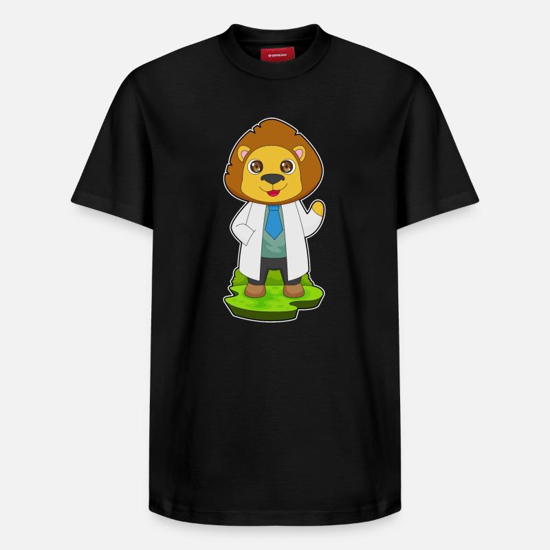 Löwe Arzt Arztkittel - Relaxed Unisex Supima Cotton T-Shirt – von SPREAD - Schwarz