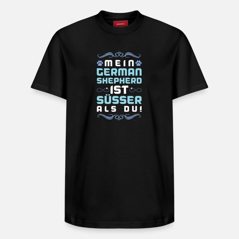 deutscher schäferhund hund spruch - Relaxed Unisex Supima Cotton T-Shirt – von SPREAD - Schwarz