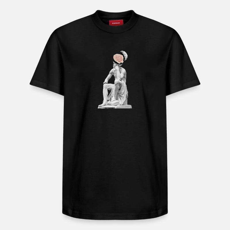Pensées Sculpture - T-shirt unisexe décontracté en coton Supima – de SPREAD - noir