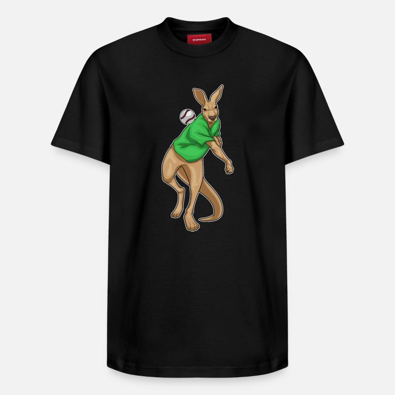 Baseball Kangourou - T-shirt unisexe décontracté en coton Supima – de SPREAD - noir